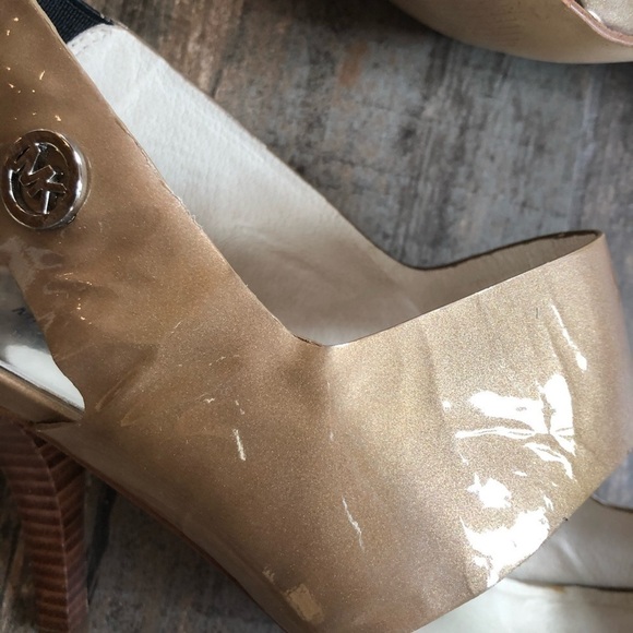 MICHAEL Michael Kors Leather Strappy Heels Size 8.5 - Picture 4 of 9